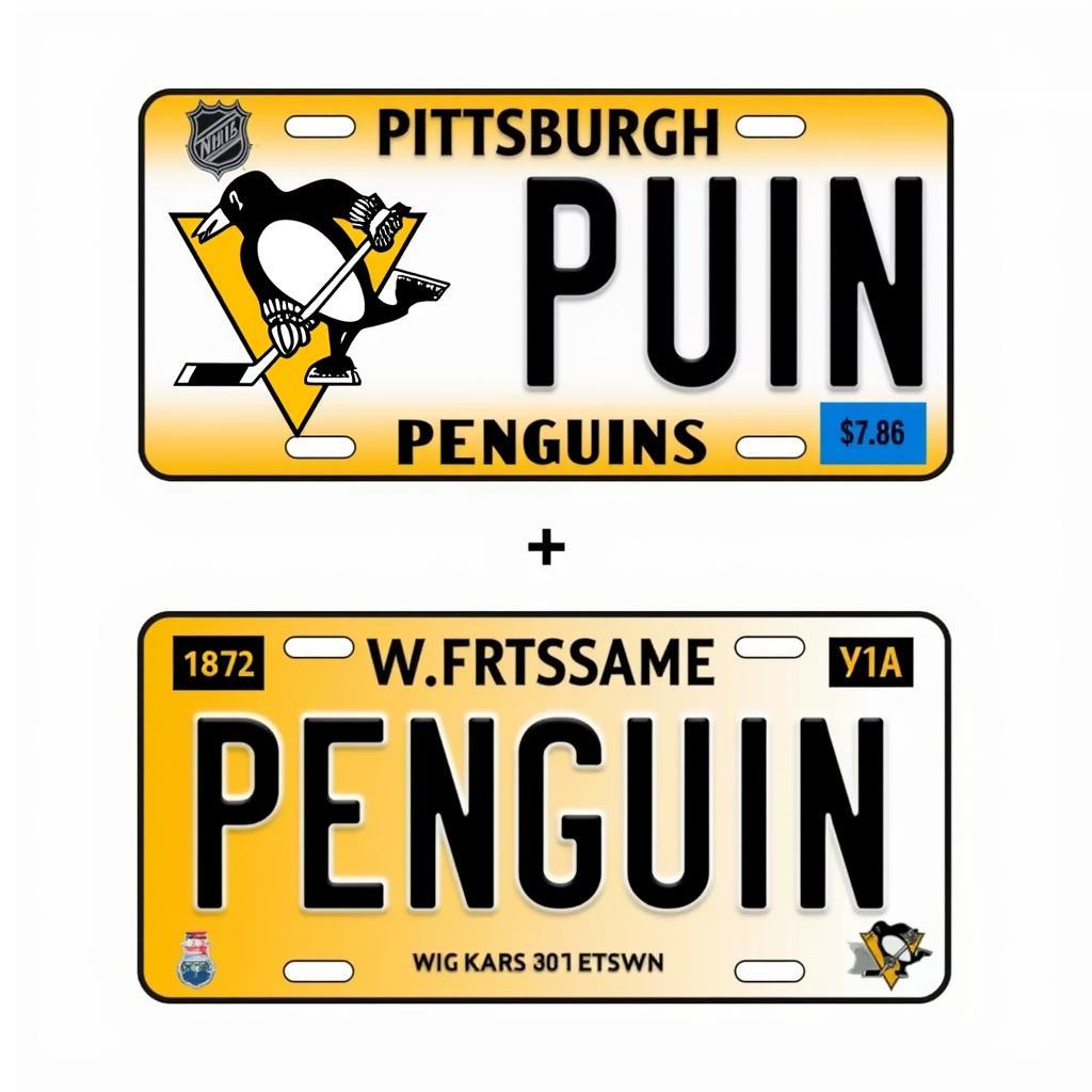 Pittsburgh Penguins License Plate Options