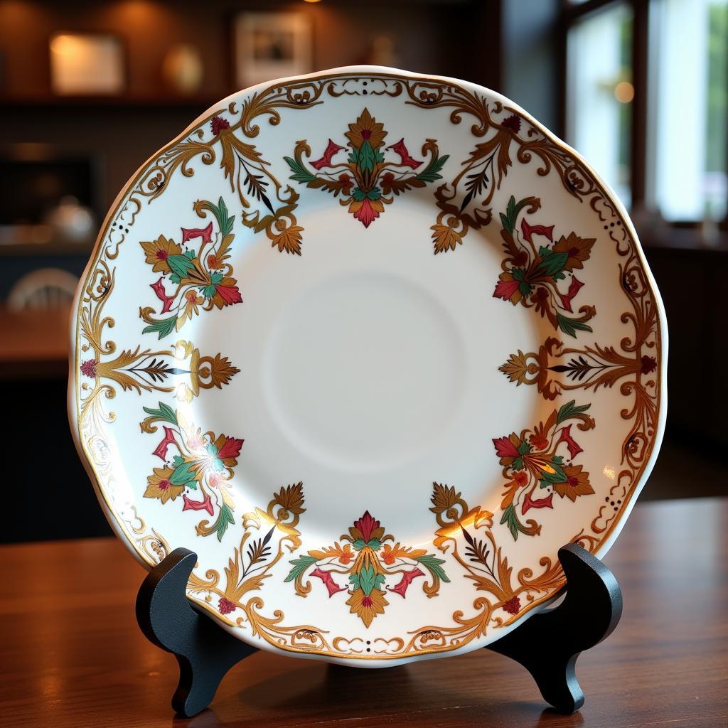 Decorative Plate Displayed on Stand