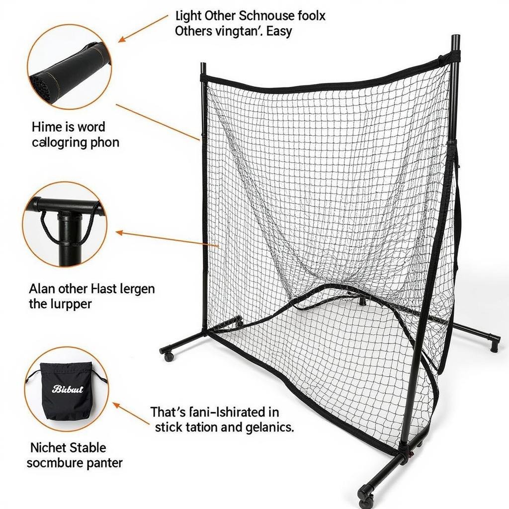 Portable Baseball Catching Net for Training