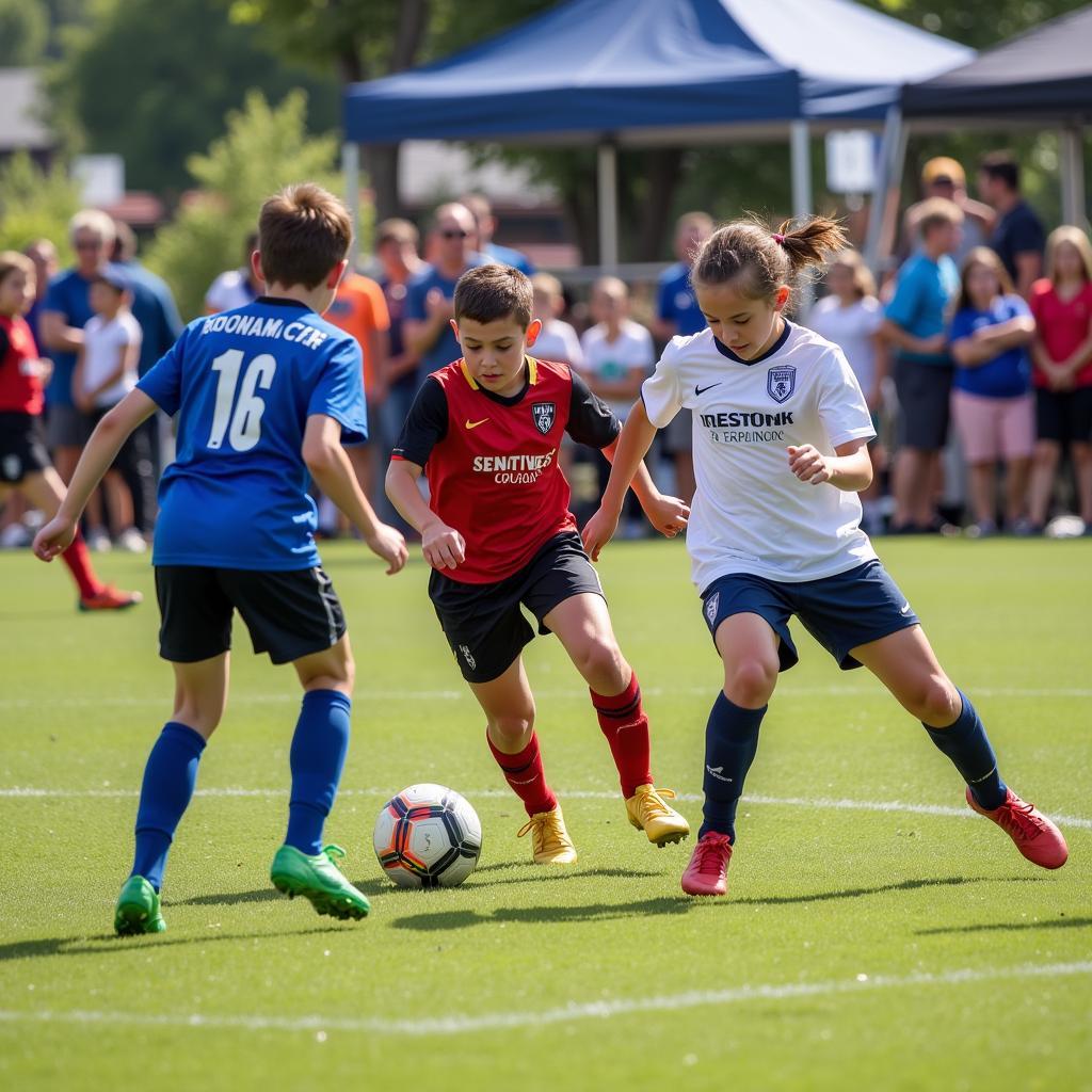 Youth Soccer Players Competing in the Pride of the Rockies Tournament