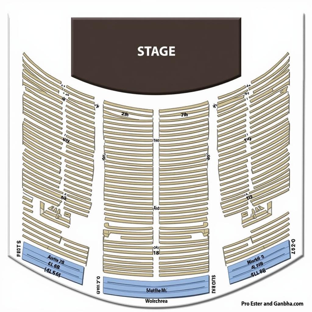 Procter and Gamble Hall Detailed Seating Sections 