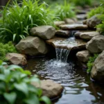 A quiet fountain pump powering a tranquil garden water feature