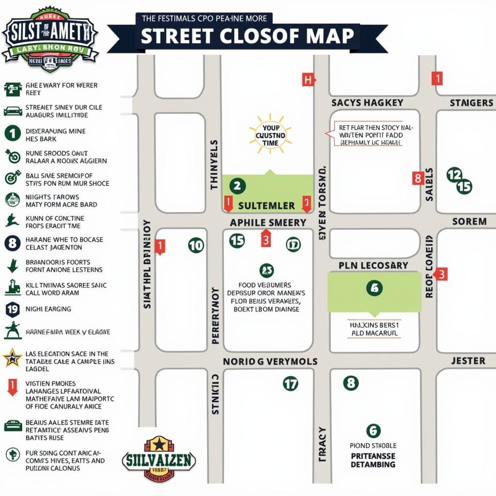 Map outlining the event area for Rally in the Alley