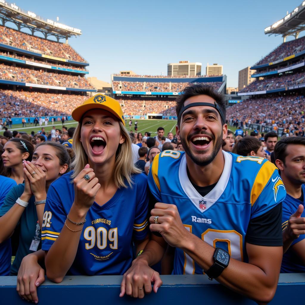 Rams and Chargers Fans at SoFi Stadium