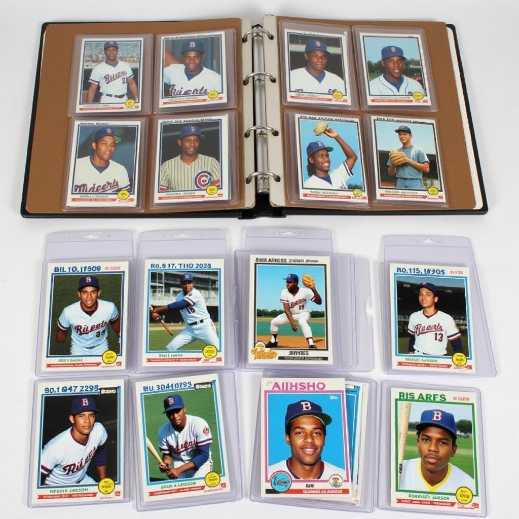 Reggie Jackson Card Collection Display