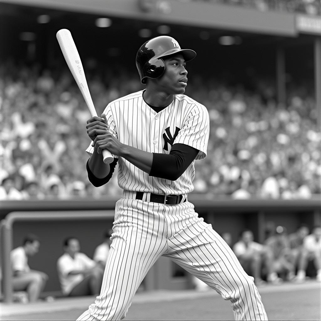 Reggie Jackson swinging for a home run