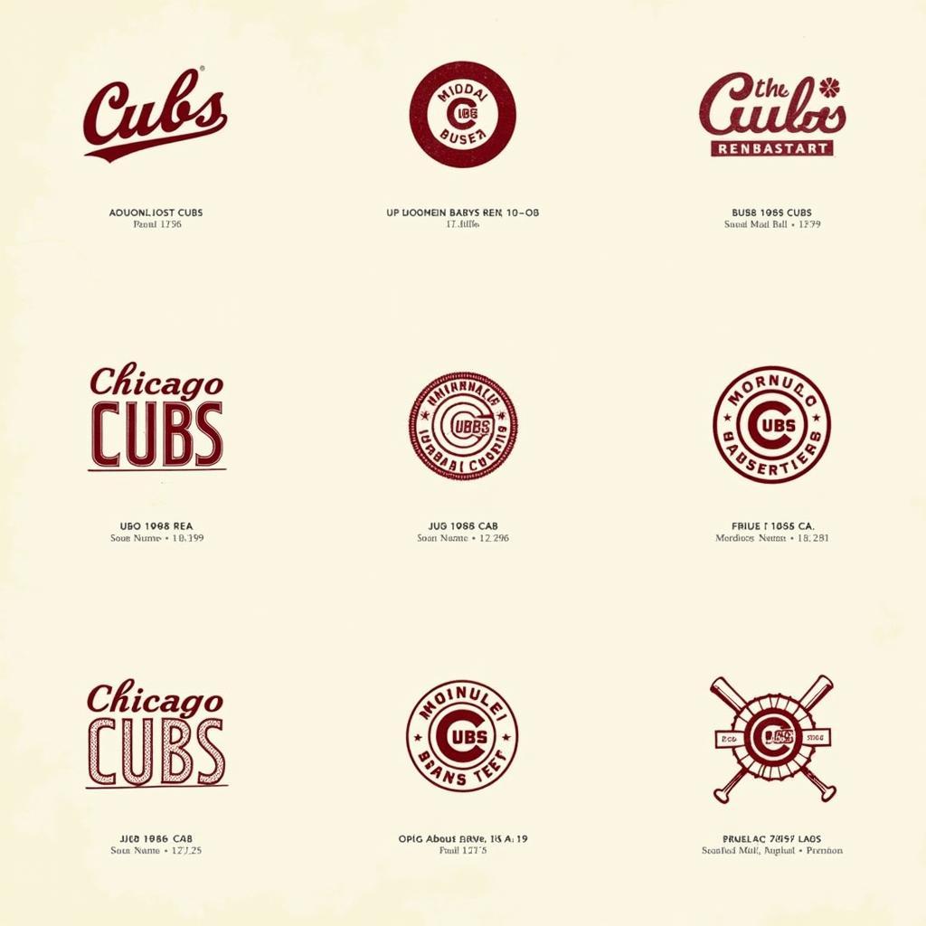 Early Versions of the Retro Chicago Cubs Logo