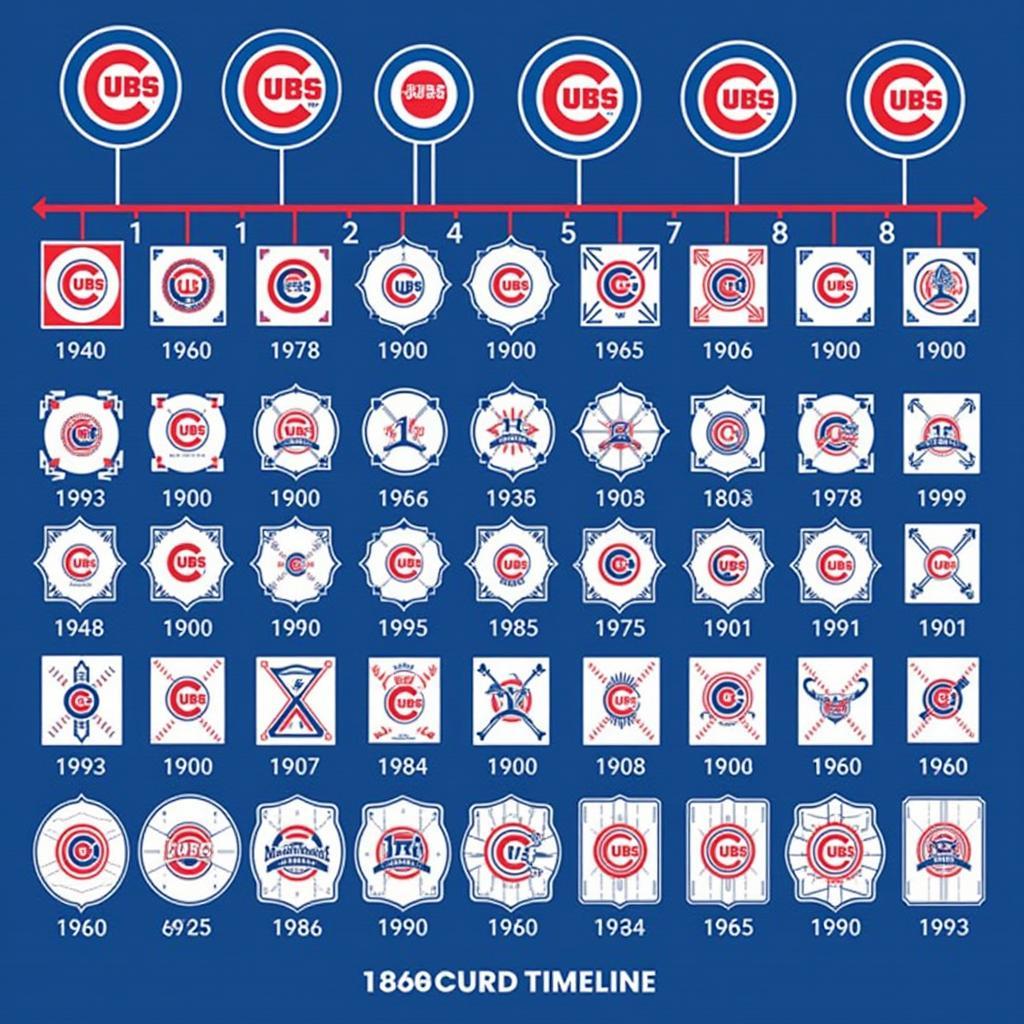 Evolution of the Retro Chicago Cubs Logo