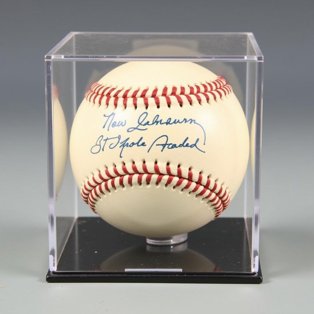 Richie Ashburn Autographed Baseball Display Case