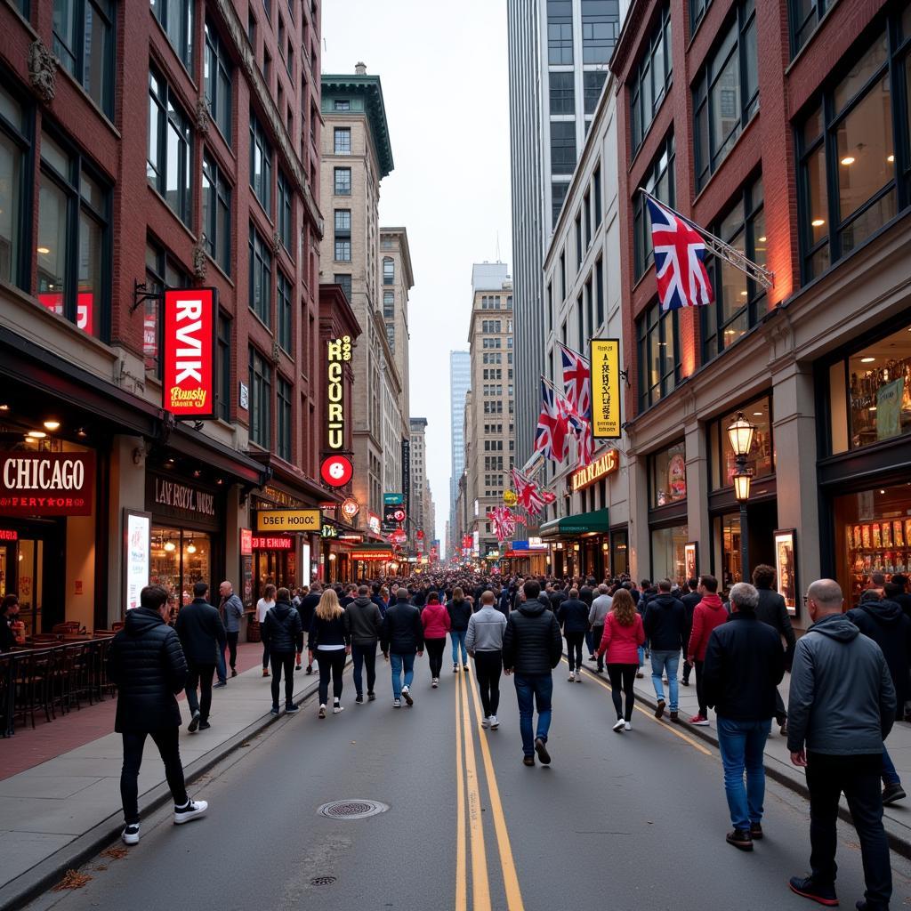 River North Chicago Street Scene