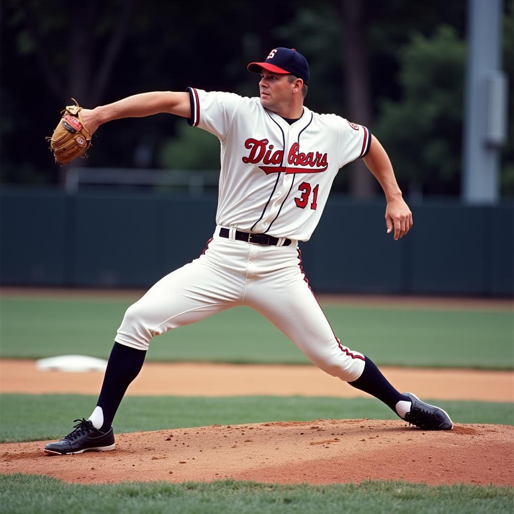 Roger Clemens showcasing his pitching form in a game during the 1988 season