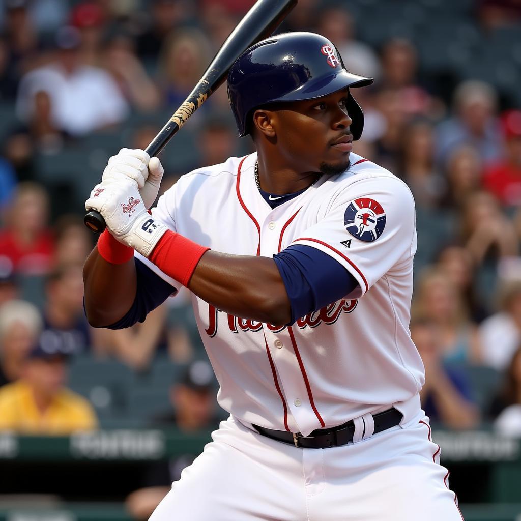 Ronald Acuna Jr. swinging a baseball bat