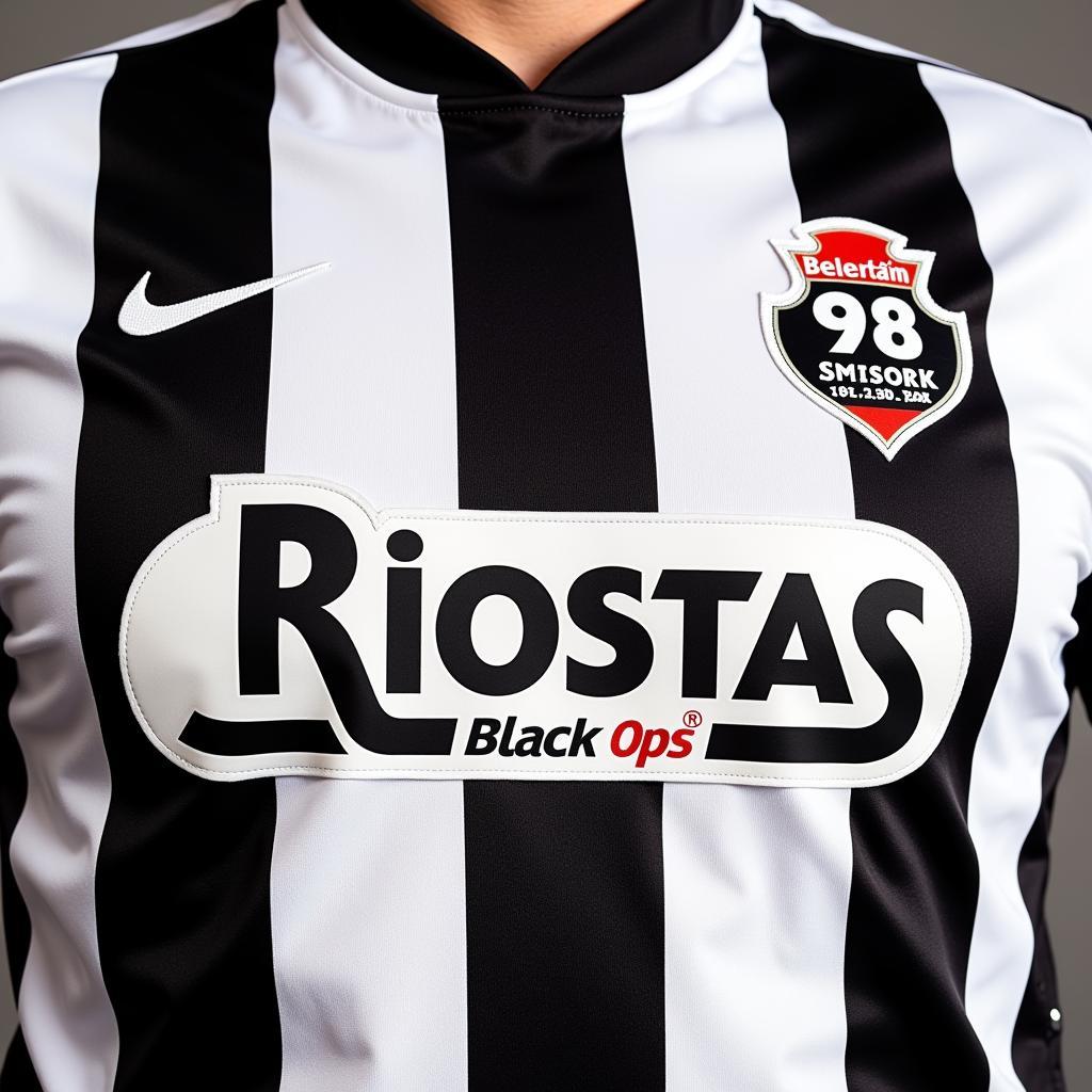 Beşiktaş Jersey 1998 with Rossi Black Ops 98 Sponsor