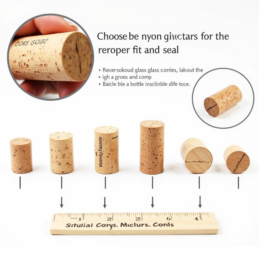 Round Glass Bottle Corks in Various Sizes