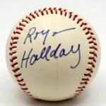 Roy Halladay Signed Baseball Close-Up