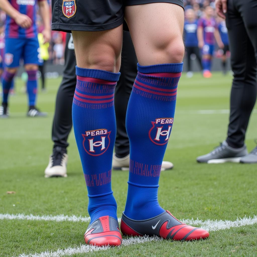 Royal Blue Baseball Socks Paired with a Beşiktaş Jersey