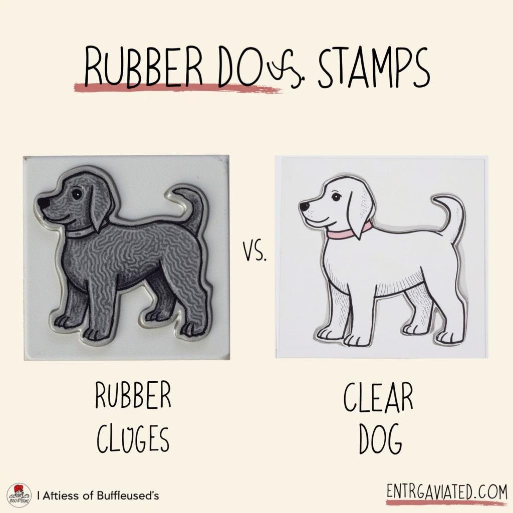 Rubber and Clear Dog Stamps for Card Making