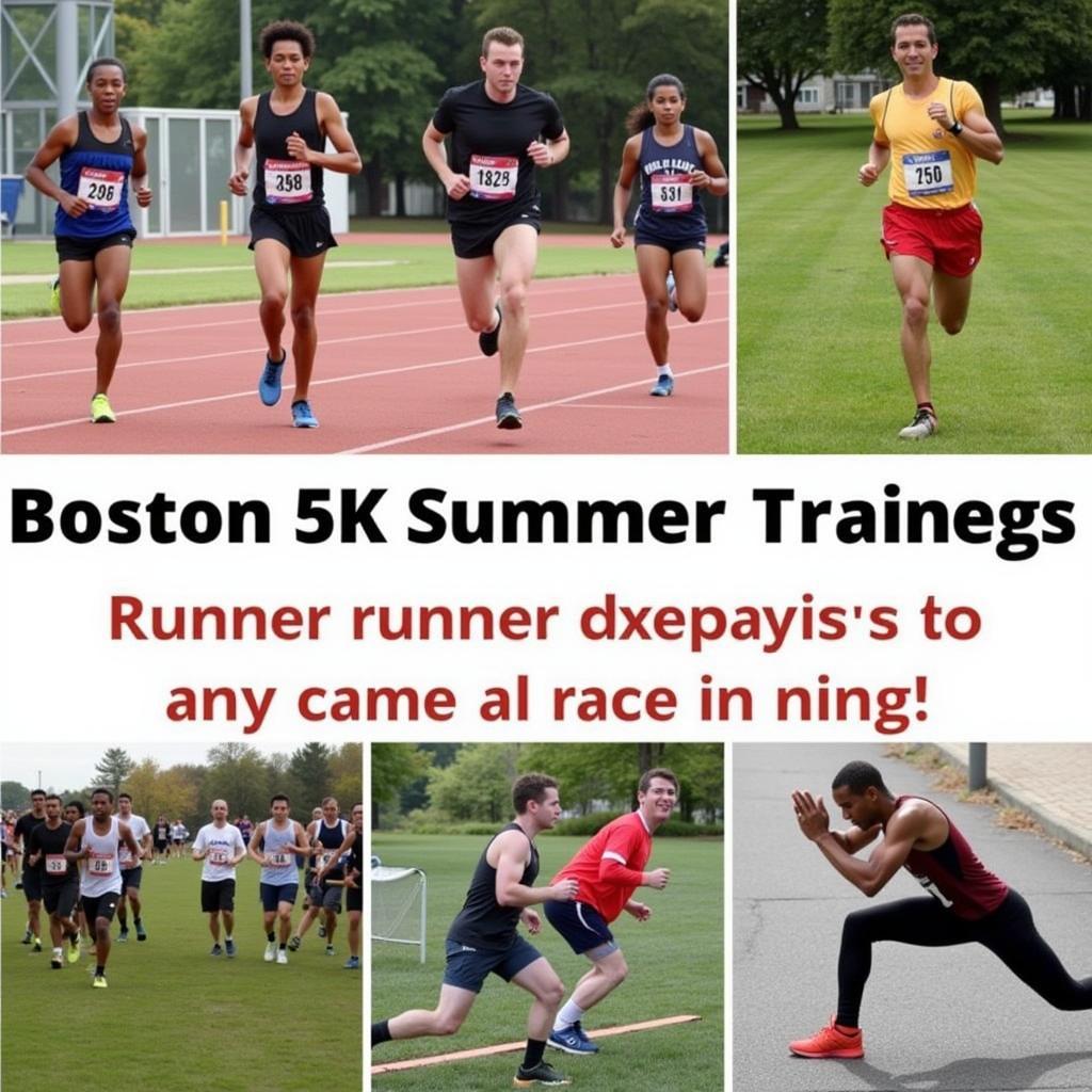 Runners of diverse skill levels training for the Boston 5K Summer Series