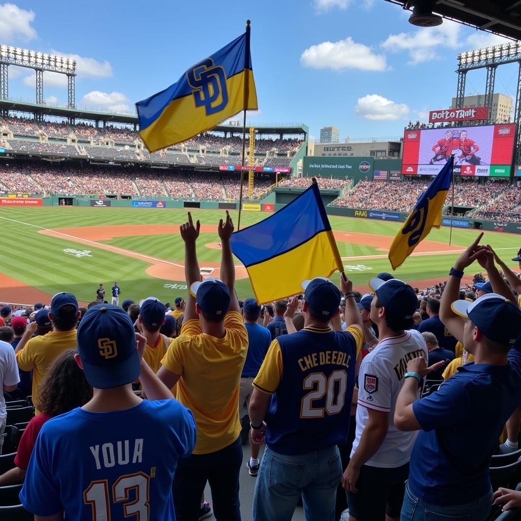 San Diego Padres Fans Cheering at Petco Park