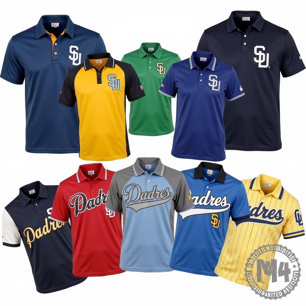 Different San Diego Padres polo shirt styles