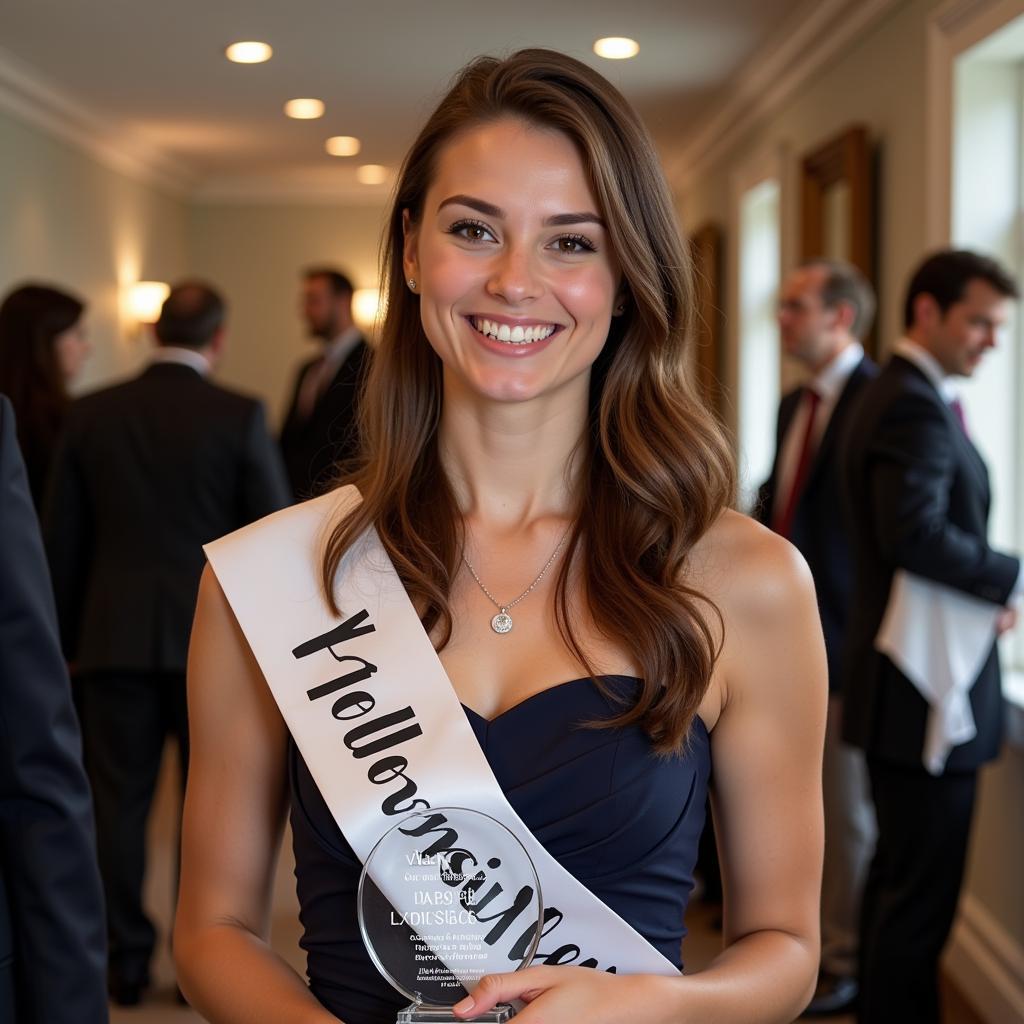 A San Francisco debutante receives an award for her community service