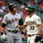 San Francisco Giants and Oakland Athletics Players on the Field