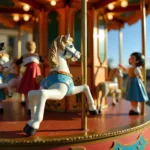 Intricately designed carousel from the San Francisco Music Box Company