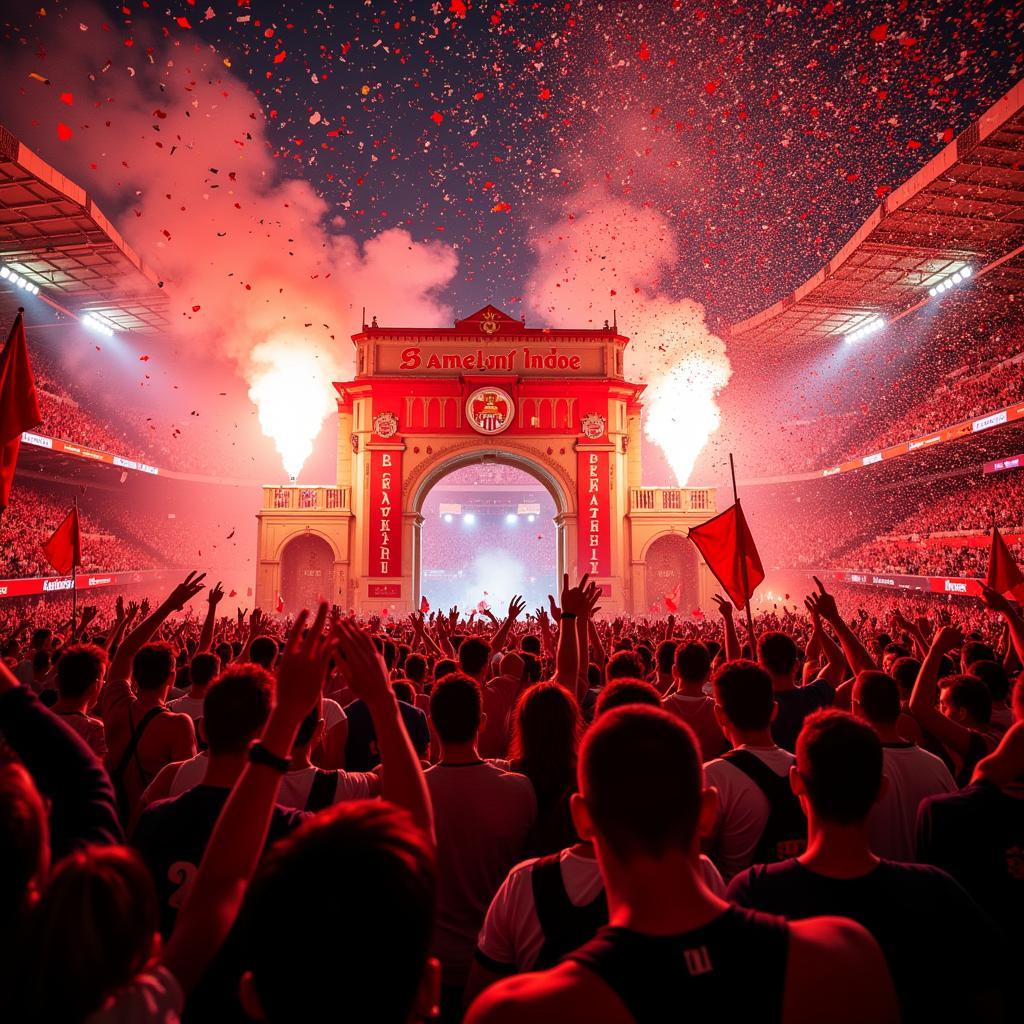 Beşiktaş Fans Celebrating a Victory at Savanna Gate