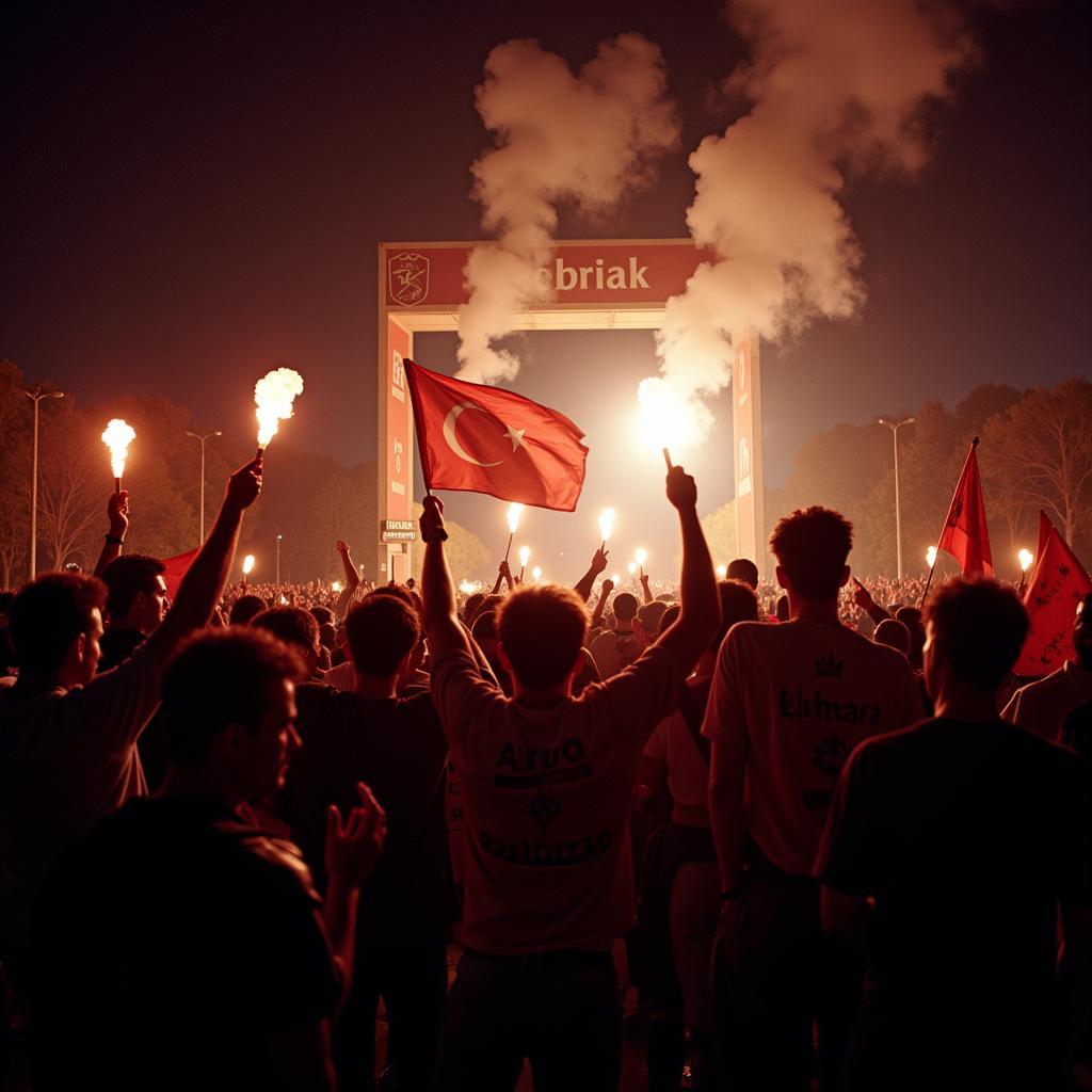 Beşiktaş Fans Gathering at Savanna Gate in the 1980s