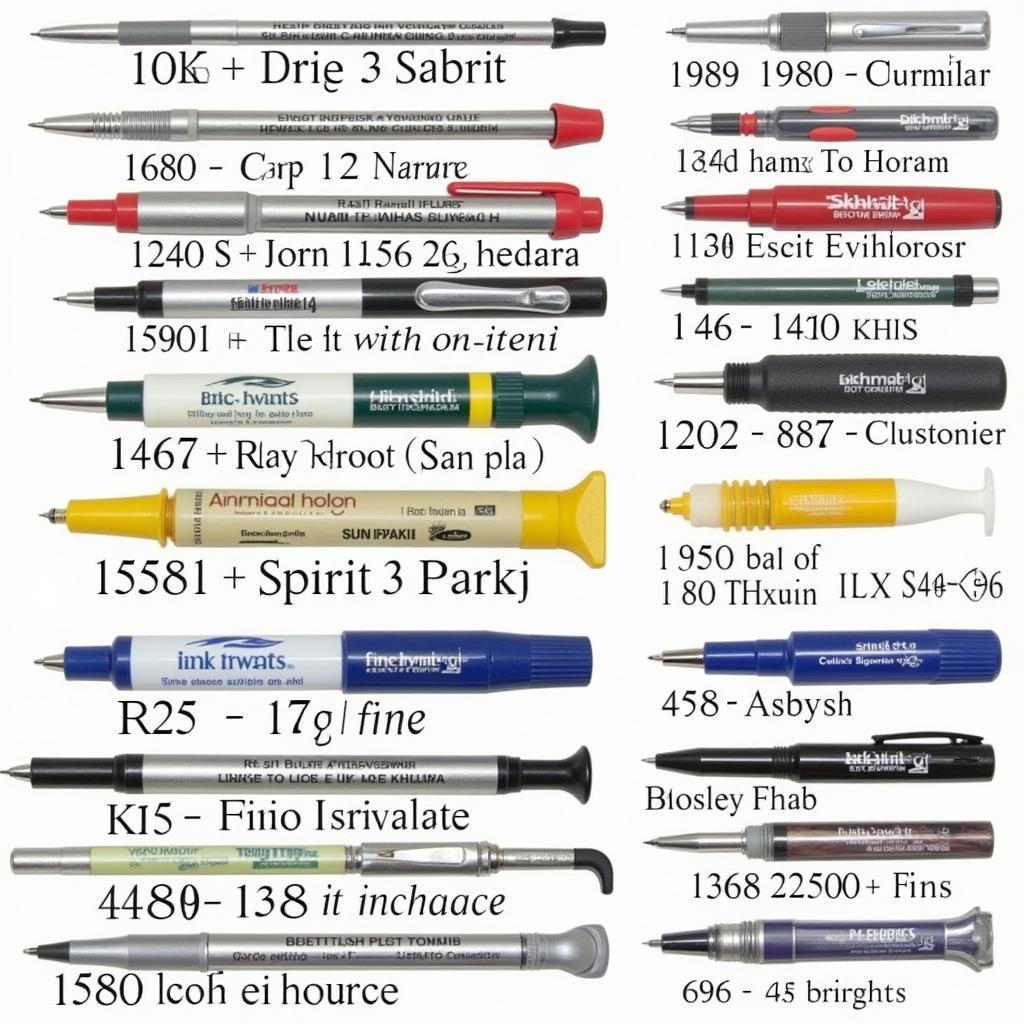 Schmidt pen refills in various sizes and ink colors