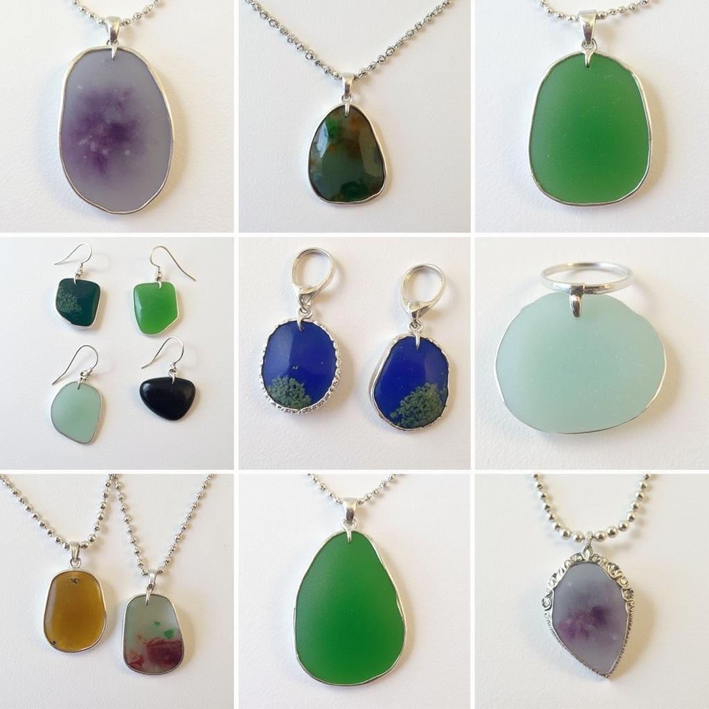 Sea Glass Jewelry: Pendants and Earrings