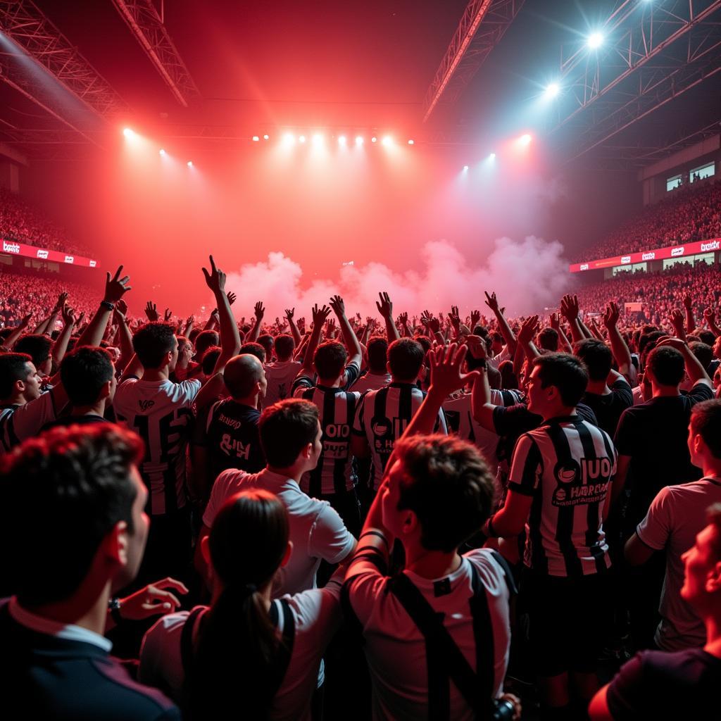 Besiktas fans celebrating a victory