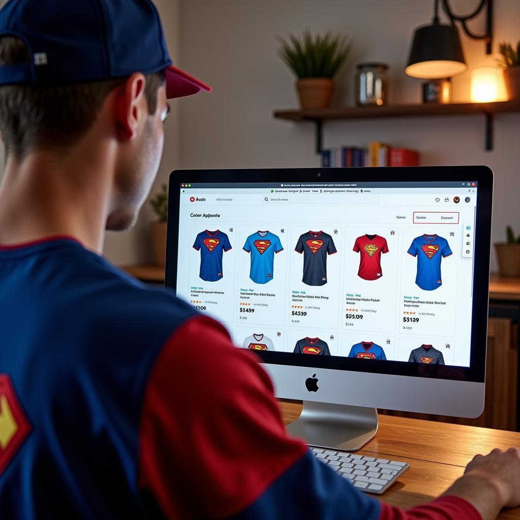 Searching for a Superman Baseball Jersey Online