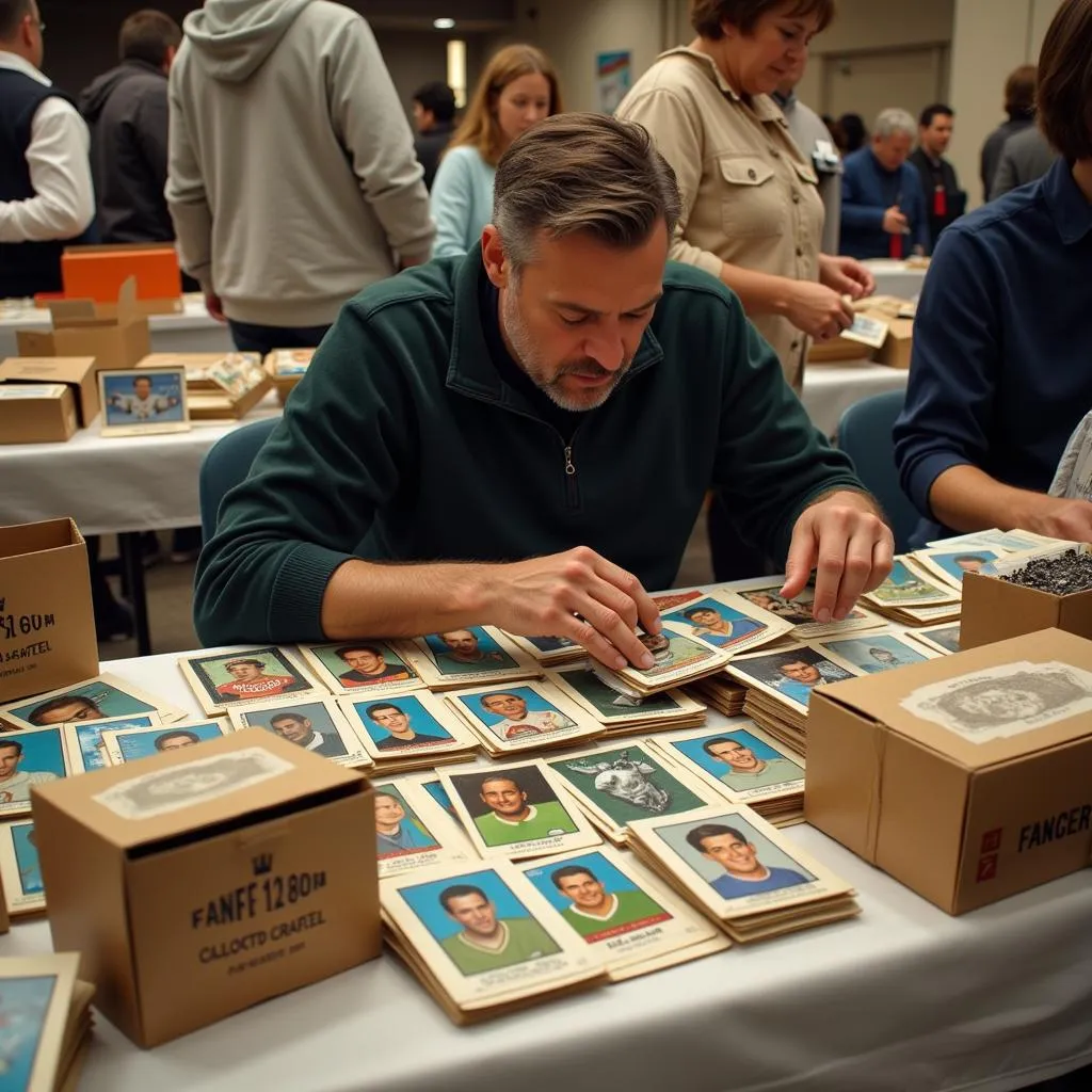 Enthusiast Searching for Vintage Cards