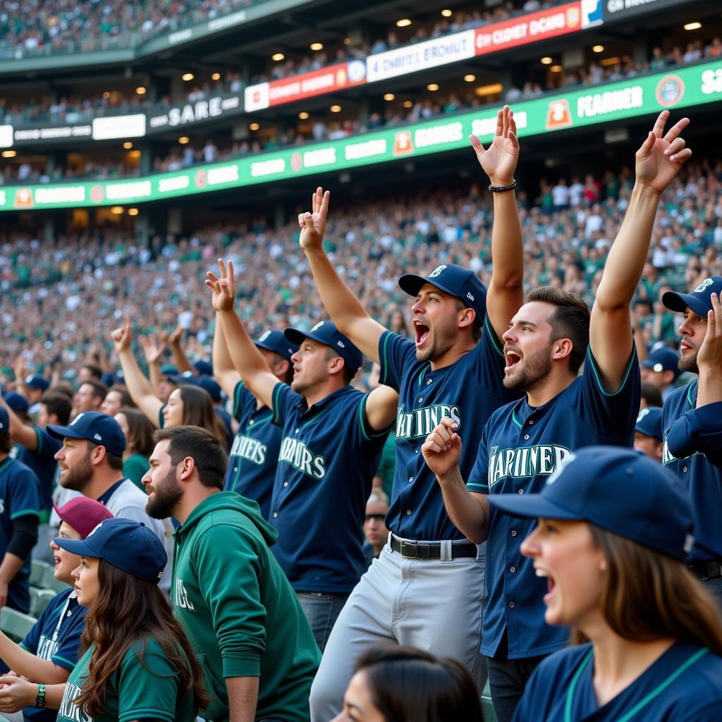 Seattle Mariners Fans Cheering