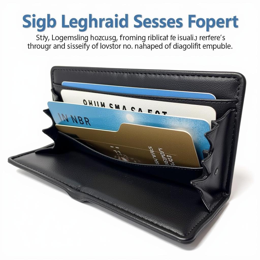 Close-up of an ID card holder with RFID blocking technology