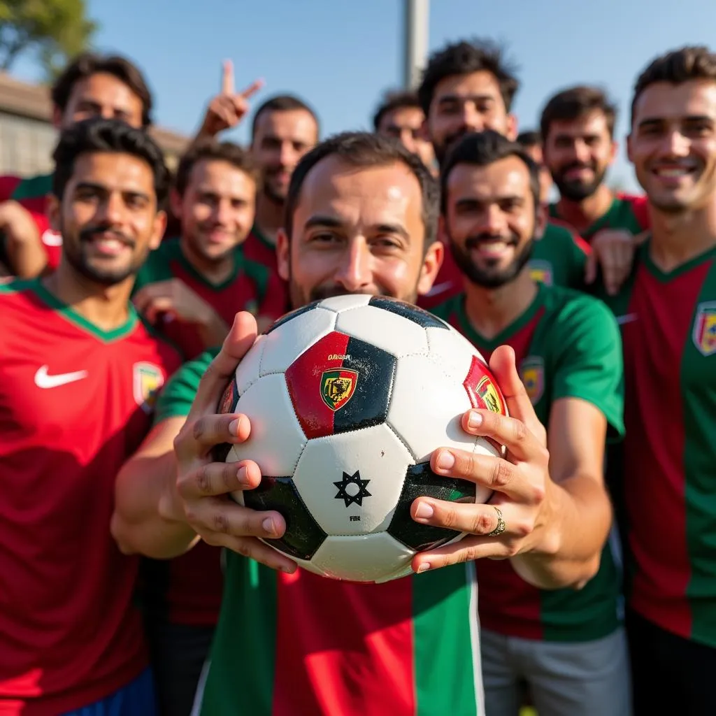 Serie A Fans with the Official Ball