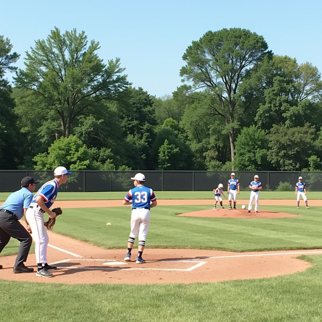 Youth baseball game at Severna Park