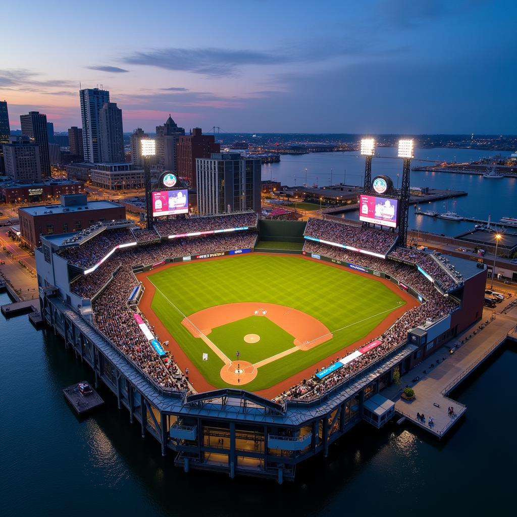 Aerial View of Shipyard Baseball Park