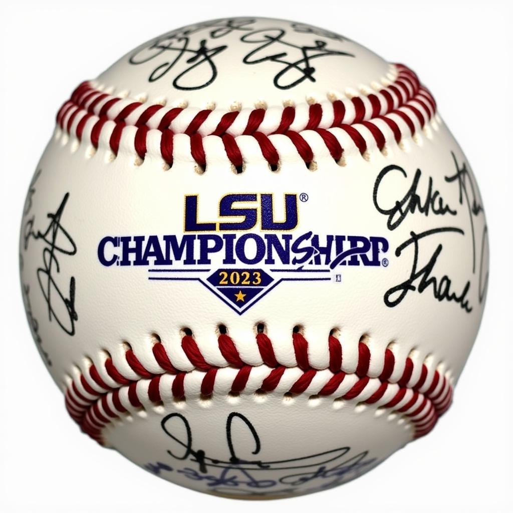 Autographed LSU Baseball from the College World Series