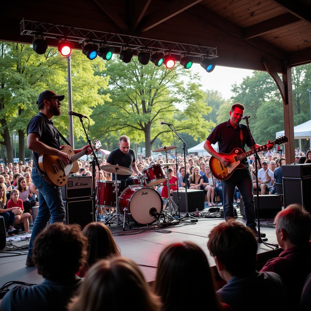 Local Band Performing at Sims Park