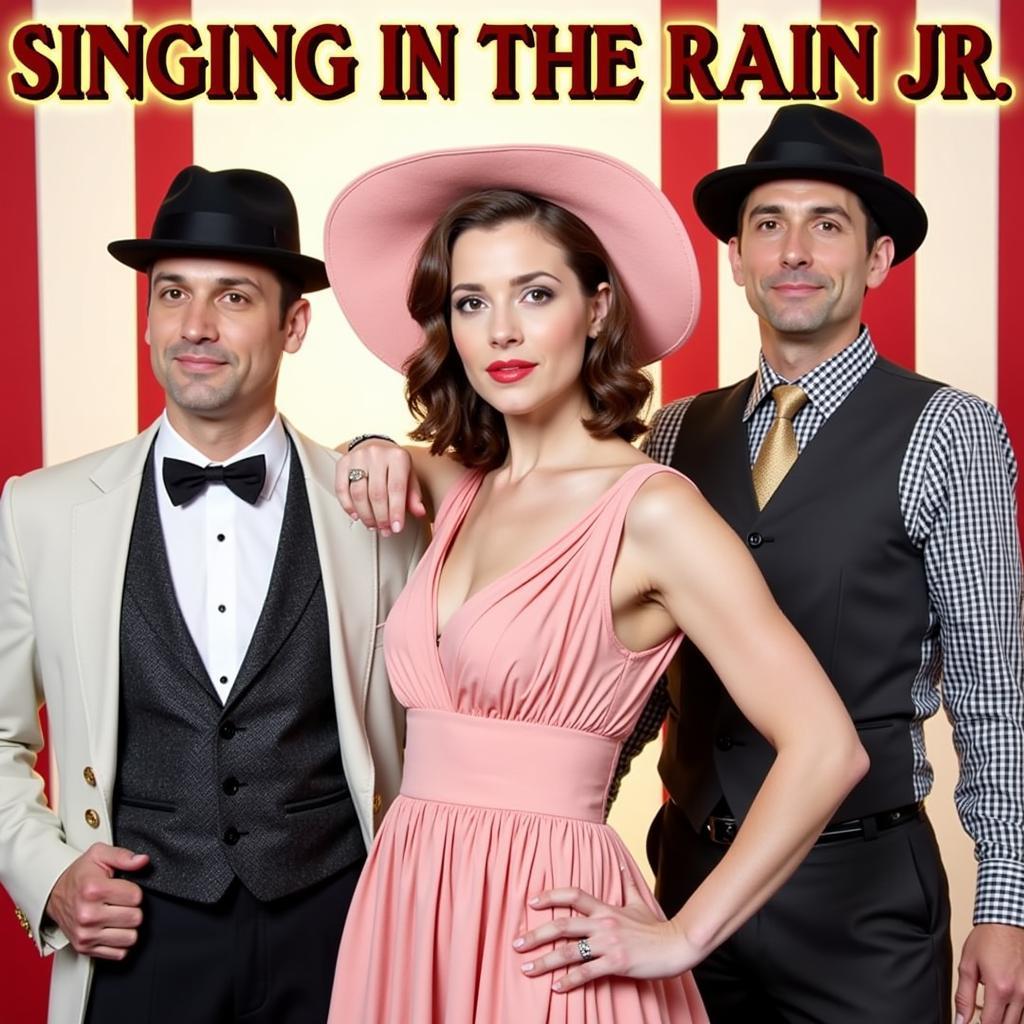 Main characters in "Singing in the Rain Jr"