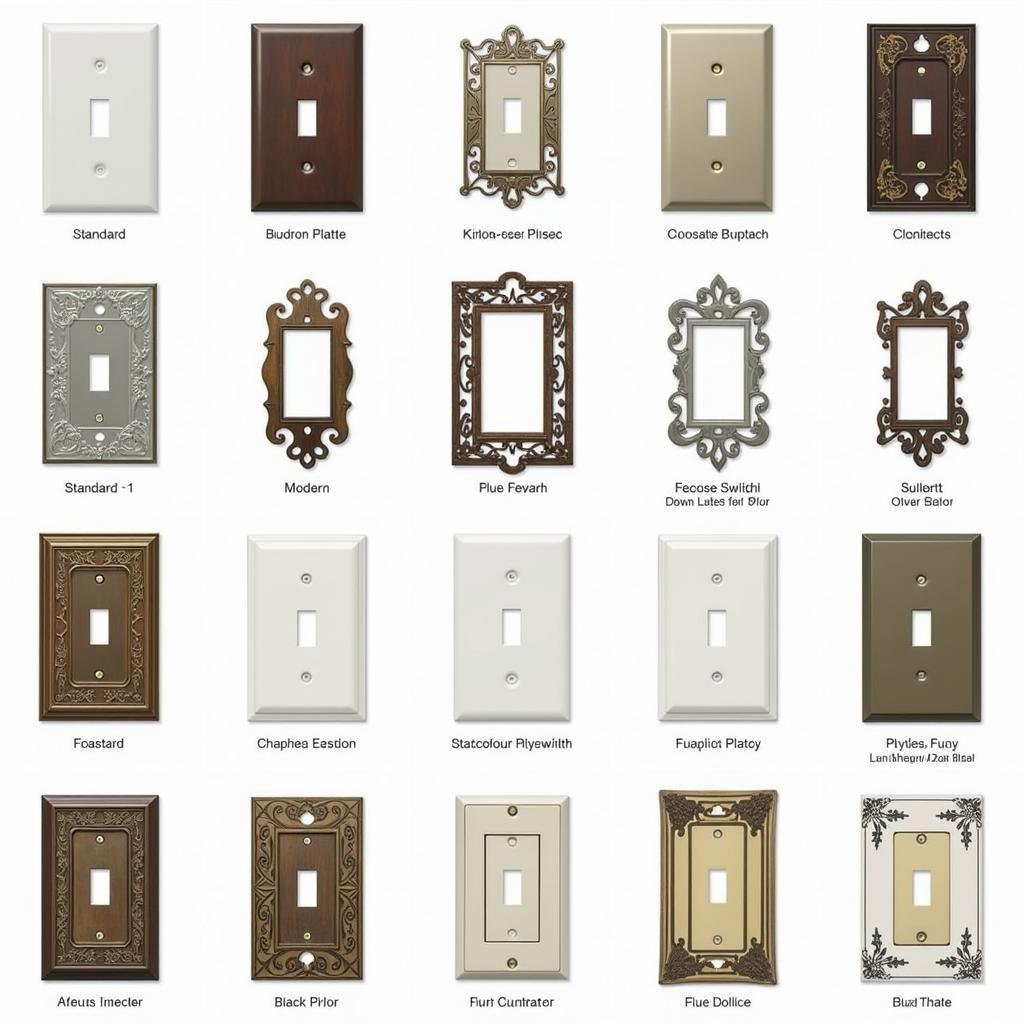 Different Styles of Single Switch Plates