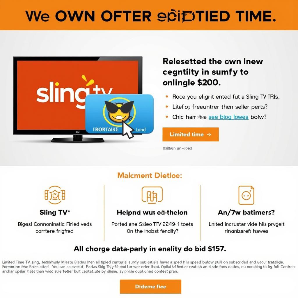 Promotional banner for Sling TV offers