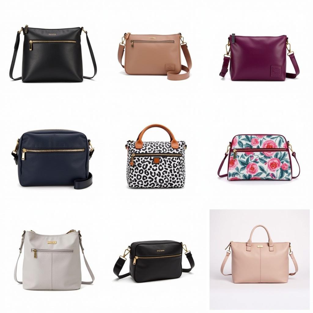 Different styles of small crossbody diaper bags