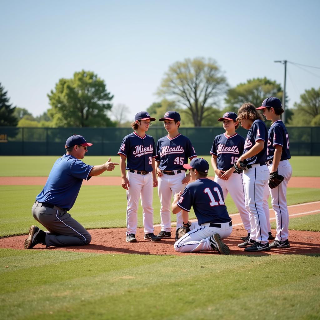 Youth baseball game in Southeast Denver