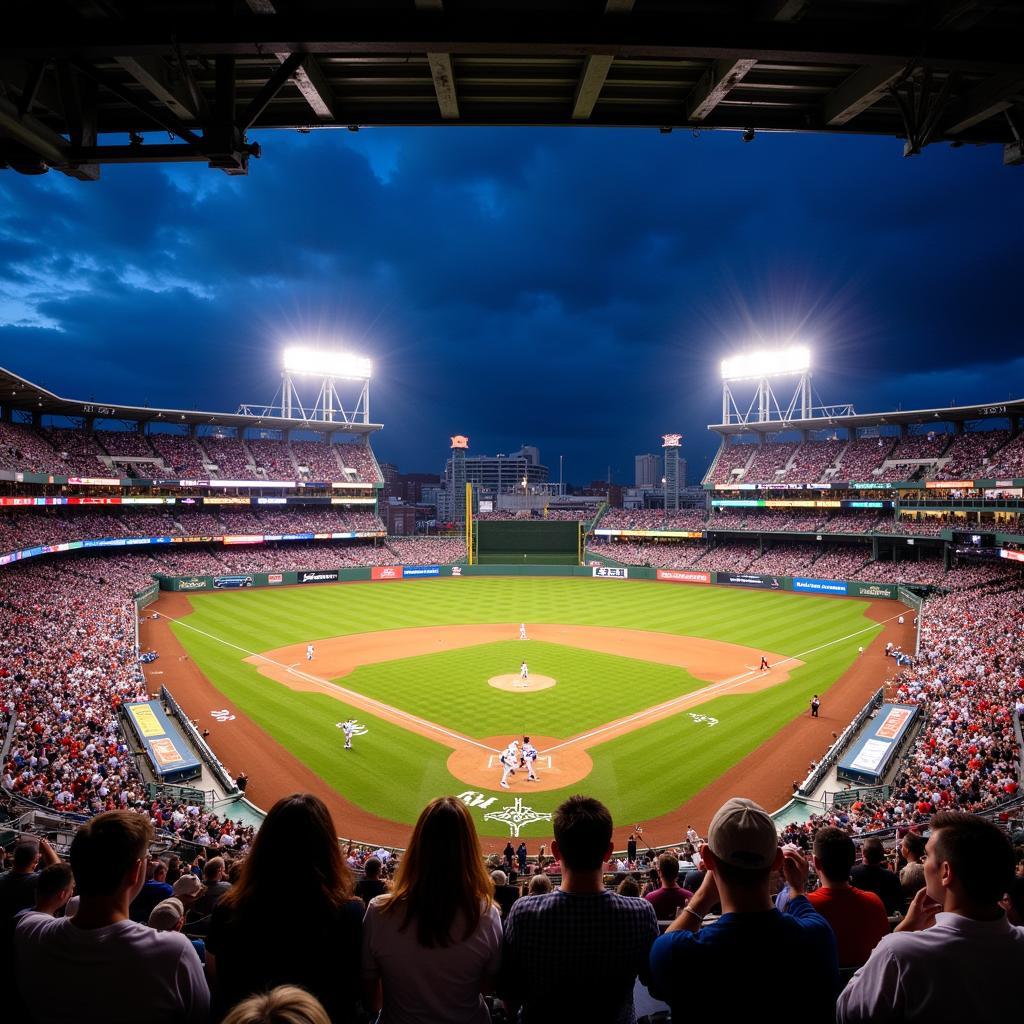 A Southern League Baseball Game in Action