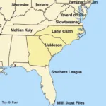 Map of Southern League Teams