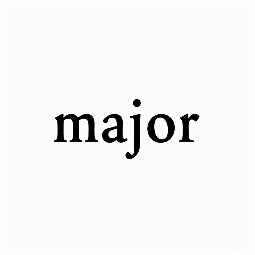 Spelling the word "major" correctly