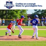 Spokane South Little League baseball field with players in action